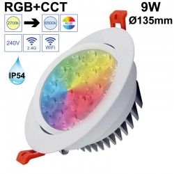 Downlight connecté orientable LED RGB 9W - GAP DLA9-RGBCCT