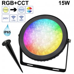 Spot piquet RGB CCT, luminaire 15W connecté - GAP GL15-ECHO