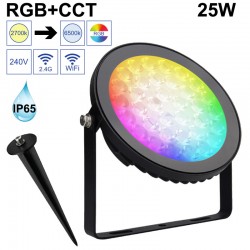 Projecteur rond RGB CCT, luminaire 25W connecté - GAP GL25-ECHO