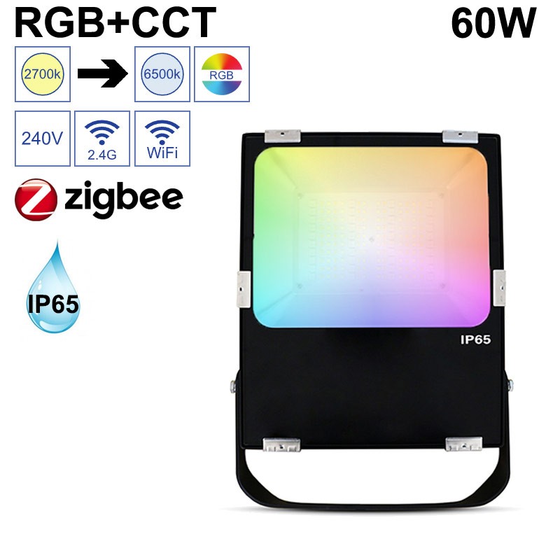 Projecteur LED connecté 60W RGB+CCT et contrôle WiFi