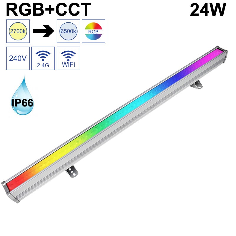 Eclairage mural barre LED RGBCCT connectée 24W GAP WW-RGBCCT