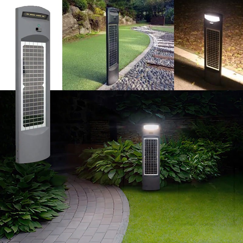 Lampe solaire extérieur : borne solaire led