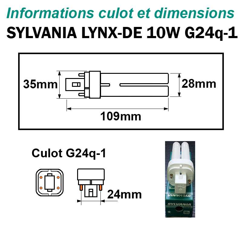 SYLVANIA 10W Lynx-DE G24d-1