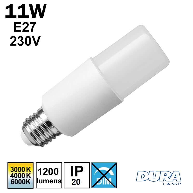 Ampoule LED tubulaire - DURALAMP 11W E27 230V