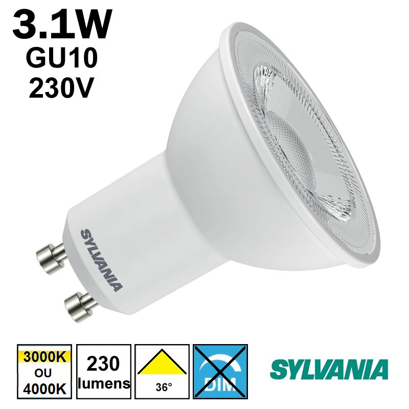 LED 3.1W GU10 230V - SYLVANIA RefLED Ø50mm