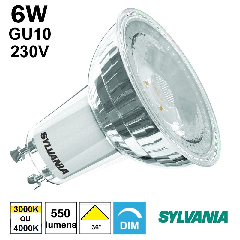 Lampe LED dimmable GU10 6W GU10 230V - SYLVANIA ES50 36°