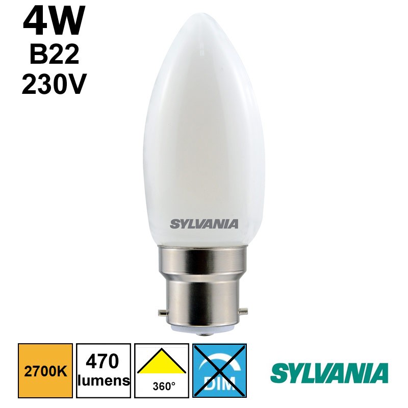 Ampoule flamme B22 - SYLVANIA 0029481