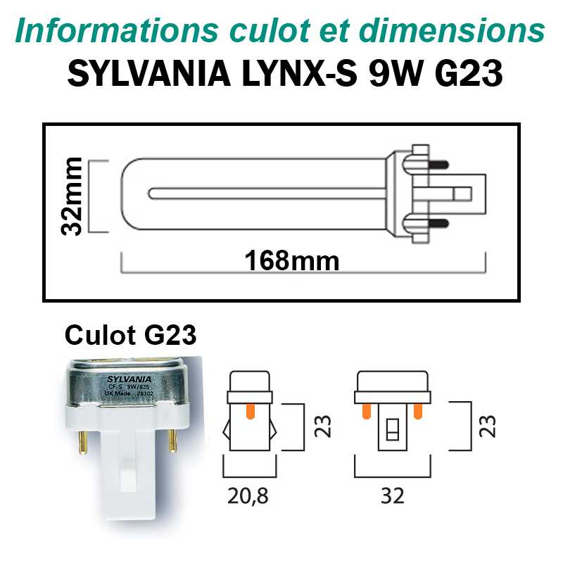 9W G23 - Ampoule fluo-compacte