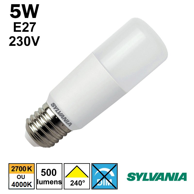 Ampoule LED tubulaire SYLVANIA Stick 5W E27 230V