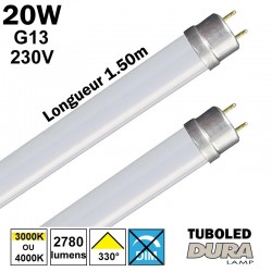 DURALAMP TUBOLED 20W G13 230V - Tube 1.50m