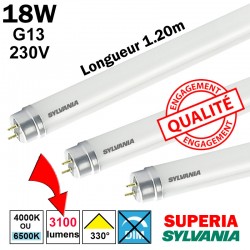 TUBE LED SYLVANIA SUPERIA 18W G13 230V 1.20m