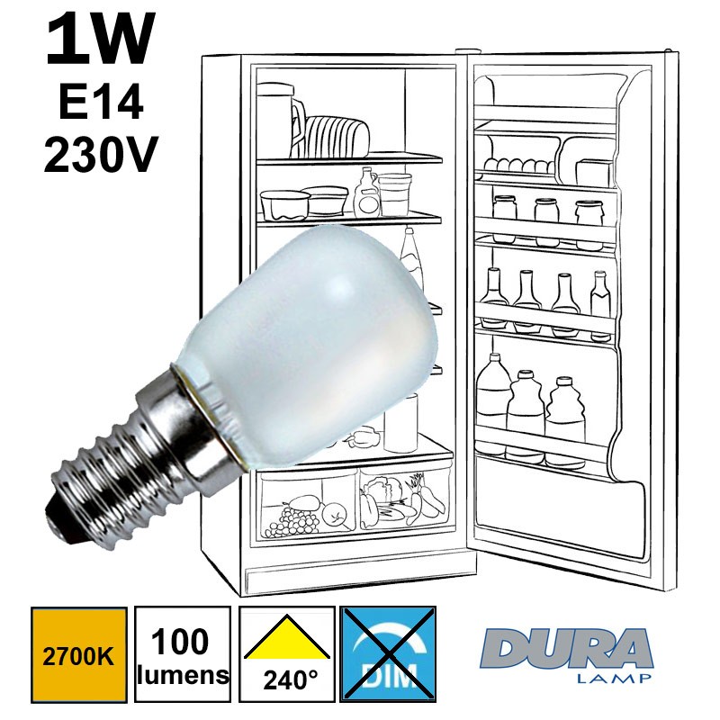 Ampoule réfrigérateur LED 1W E14 230V