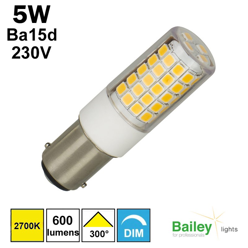 Ampoule LED Ba15d 5W 230V - BAILEY 142594
