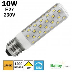 Ampoule LED tubulaire E27 10W 230V - BAILEY 80100041666