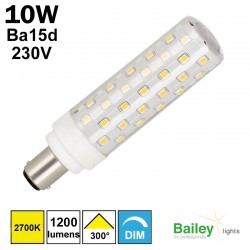 Ampoule Ba15d LED 10W 230V - BAILEY 143324
