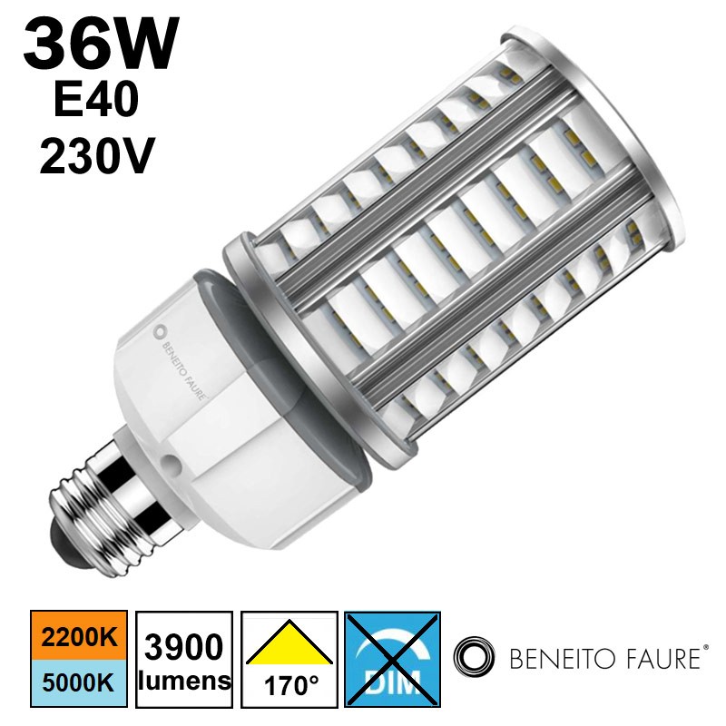 BENEITO OBO 36W E40 - Lampe LED tubulaire forte puissance
