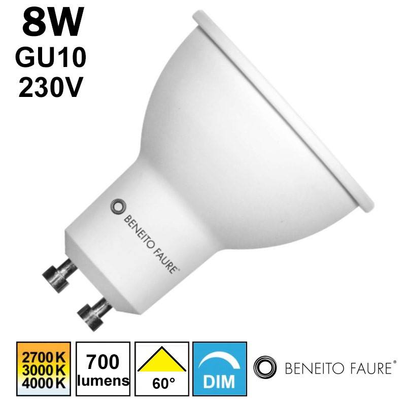 Lampe LED 8W GU10 230V - BENEITO System dimmable