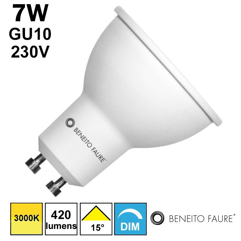 Ampoule LED dimmable 6W GU10 230V - BENEITO Narrow