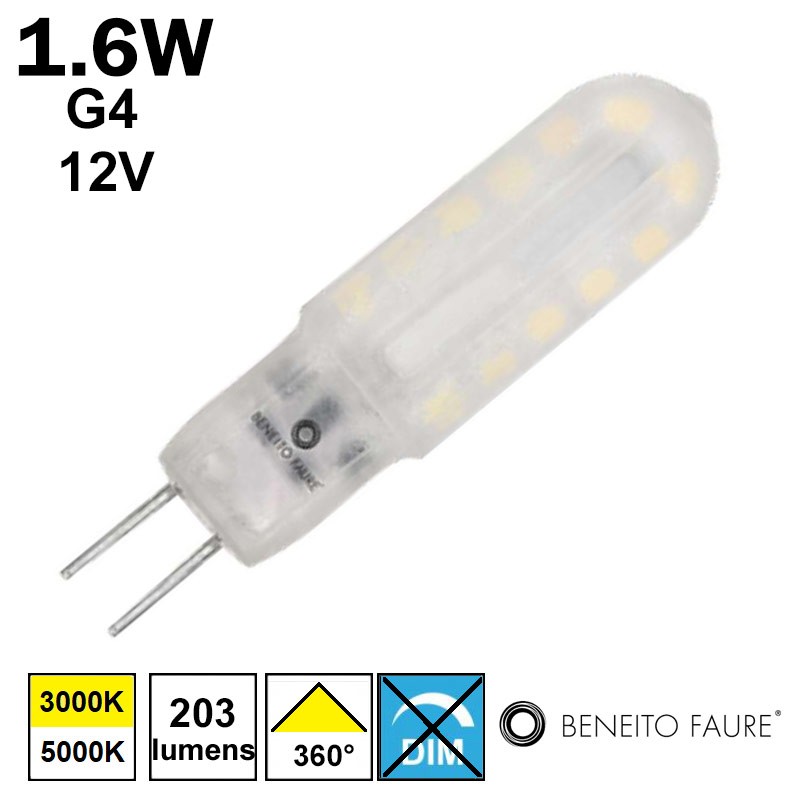 Ampoule LED g4 12v-120 lumens extra fine diametre 10mmx36mm