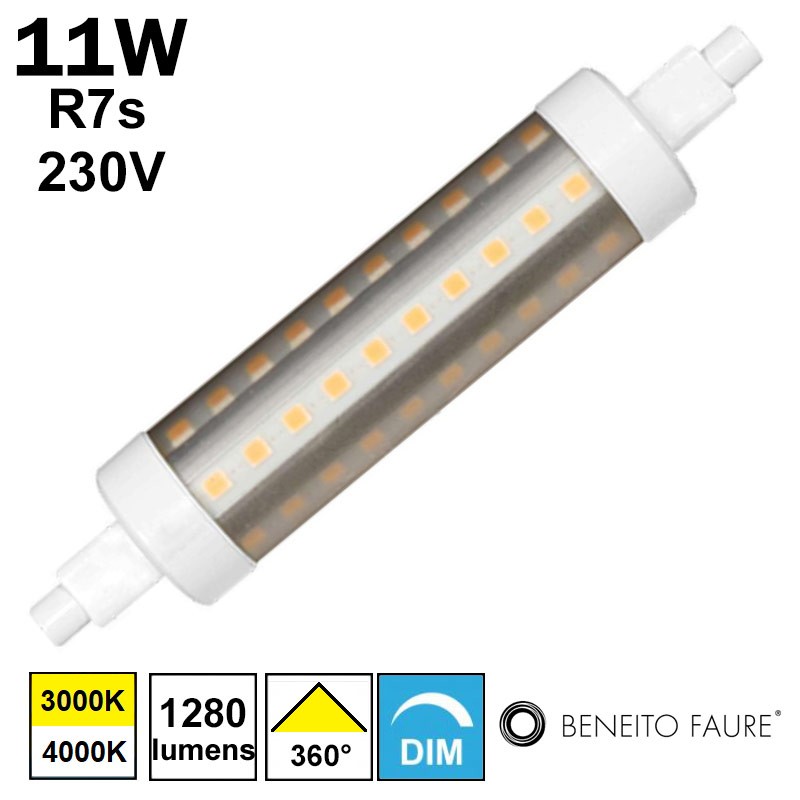 Lampe R7S LEDS 78 et 118mm remplacement tube halogène - Lampes et