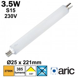 ARIC 2946- Tube LED S15 3.5W Ø25x221mm