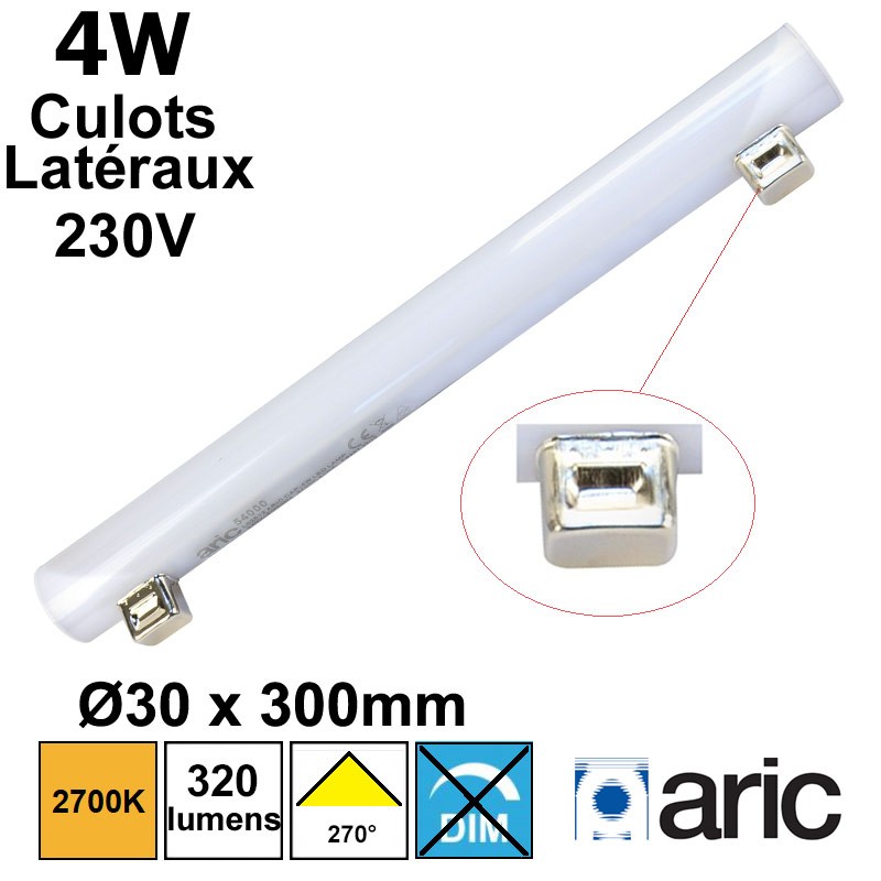 Tube Aric culots latéraux 30cm LED 4W - ARIC 54000