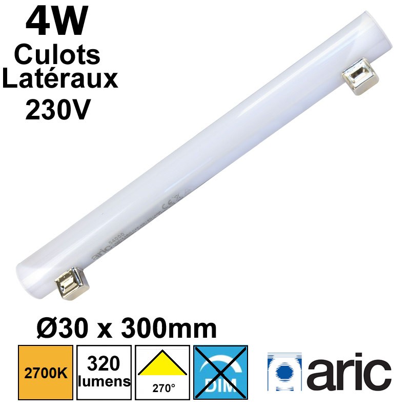 Tube Aric culots latéraux 30cm LED 4W - ARIC 54000