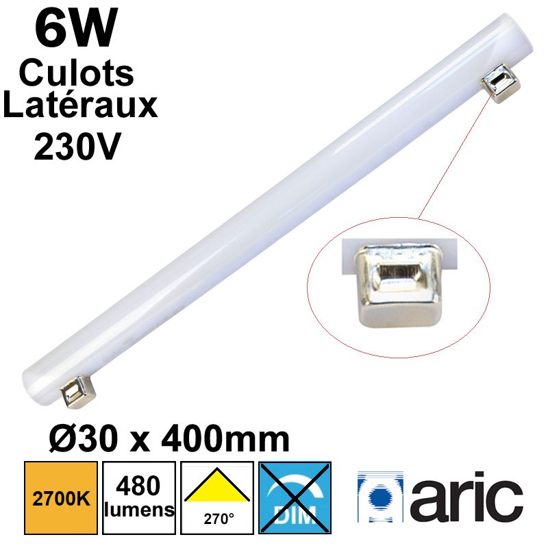 Tube Aric culots latéraux 40cm LED 6W - ARIC 54001