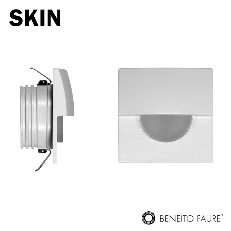 BENEITO 4108 - Encastré mural carré ILO blanc