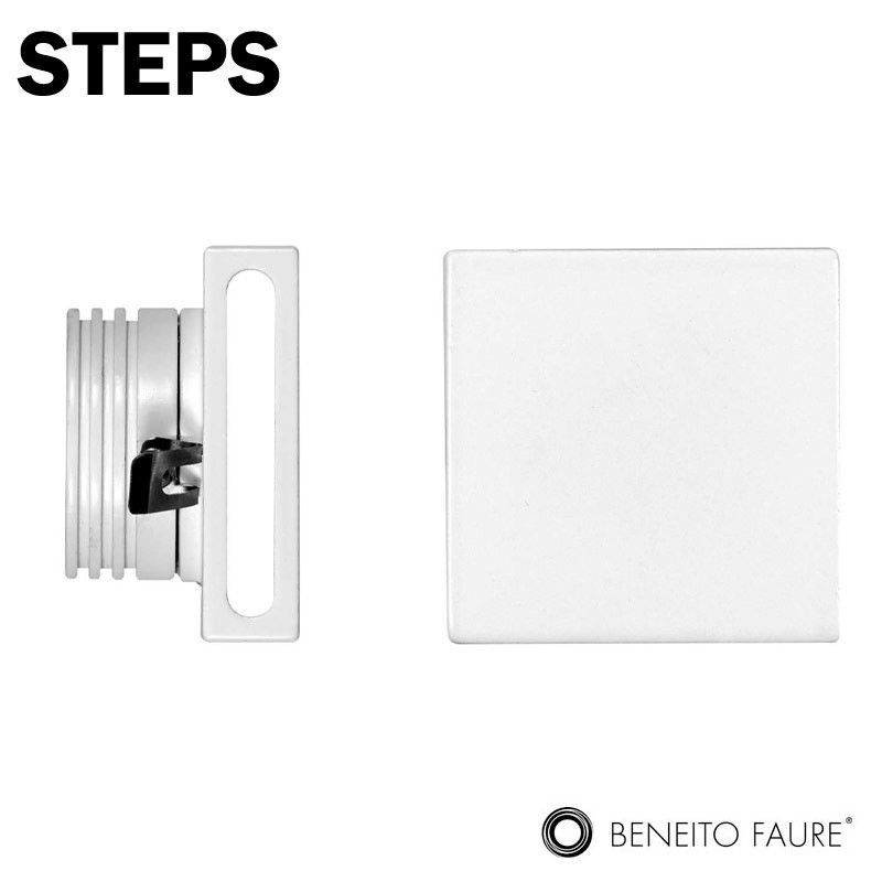 BENEITO 4110 - Encastré mural carré STEPS blanc