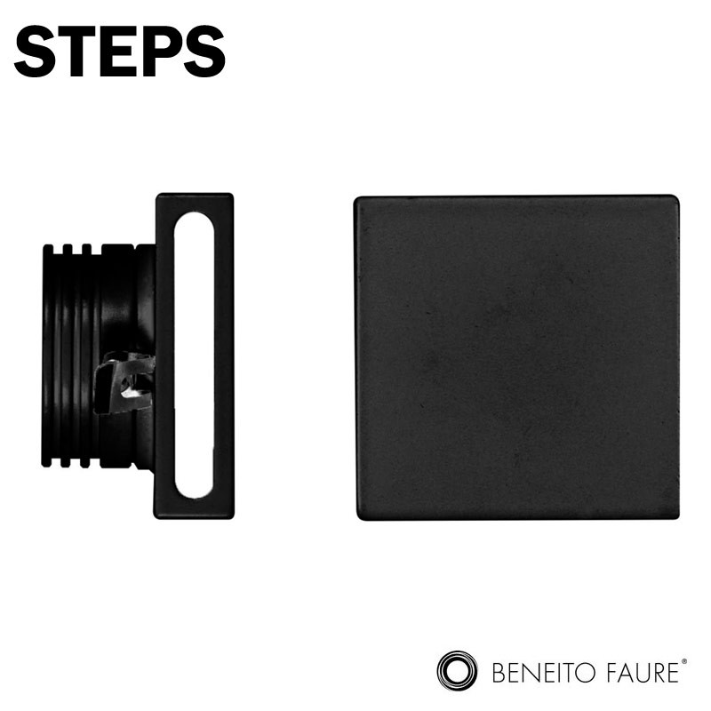 BENEITO 4111 - Encastré mural carré STEPS noir