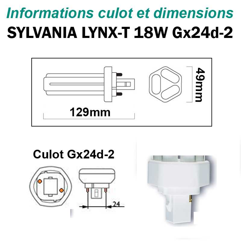 SYLVANIA 18W Lynx-T Gx24d2