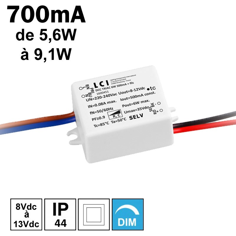 LCI 1600455 - Alimentation LED 700mA dimmable LCI 1600455 - Alimentation LED 700mA dimmable