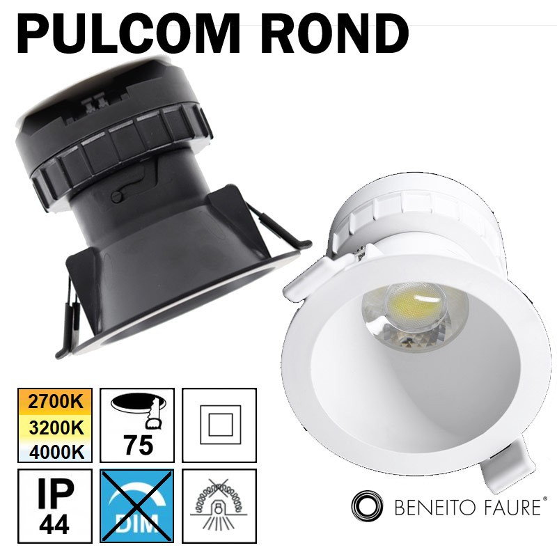 Spot LED HYDRA RT2012 RE2020 encastrable dimmable à basse luminace CCT 10W  Noir