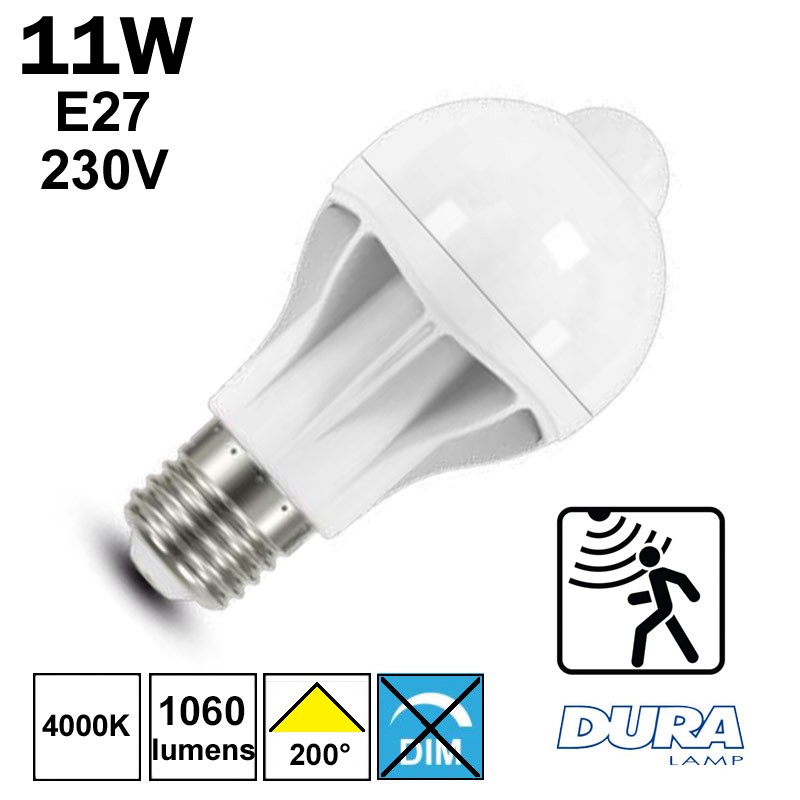 Ampoule LED avec culot standard E27, conso. de 11W