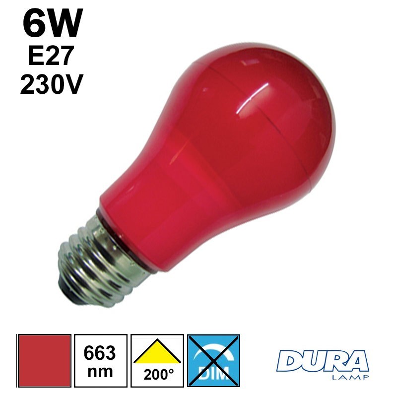 Ampoule LED Rouge Basse Tension - Avec Câble Et Fiche, Pour Décoration De Crèche, Illuminations De Noël, Ambiance Lumineuse