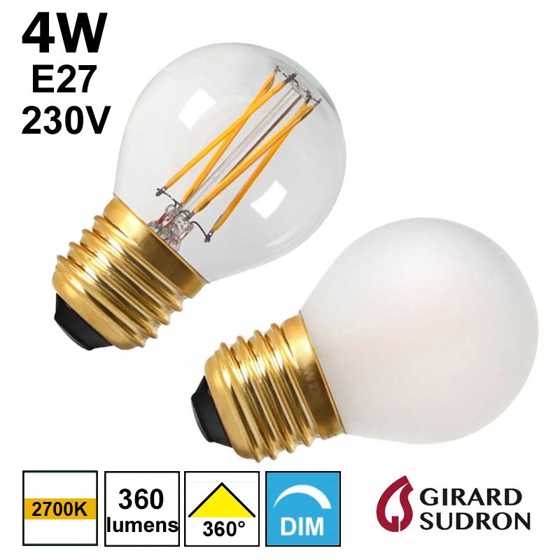 Achetez Ampoule à Filament Dimmable 4W E27 G45 - Lumière d