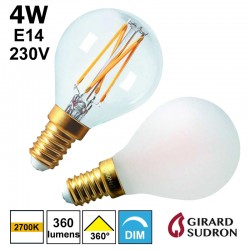 Ampoule sphérique 4W E14 230V - GIRARD SUDRON 28646 28647