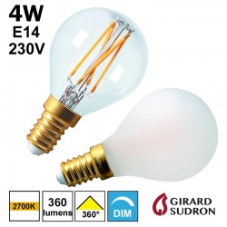 Ampoule sphérique LED 4W B22 230V GIRARD SUDRON 28658 28659