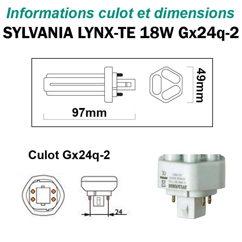 SYLVANIA 18W Lynx-TE Gx24q2