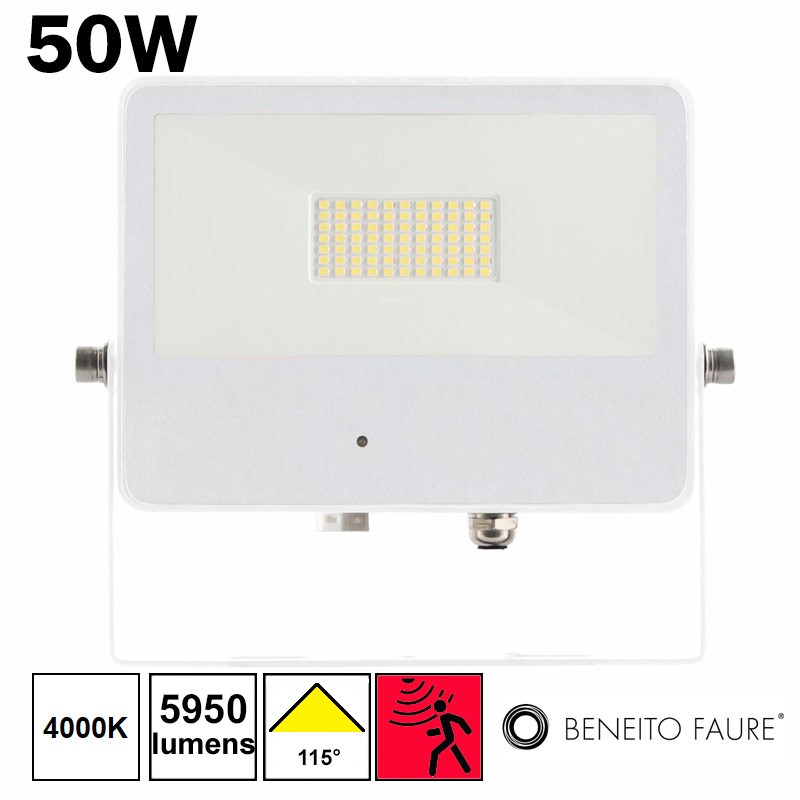 Projecteur LED Extra-Plat avec Détecteur de Présence PIR 50W