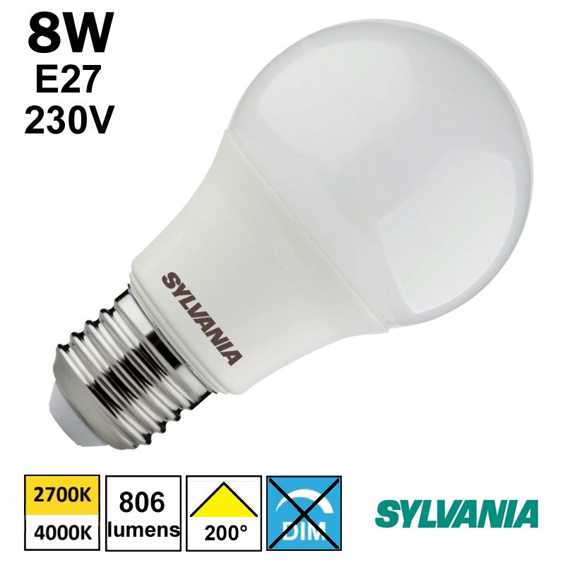 Ampoule LED SYLVANIA  ToLEDo Standard GLS 8W E27 230V