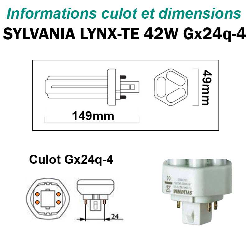 SYLVANIA 42W Lynx-TE Gx24q4