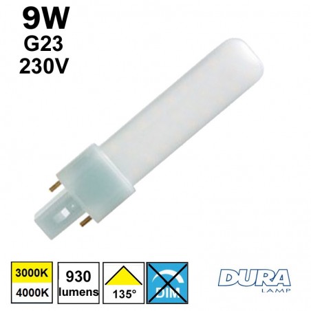 Ampoule LED G23 DURALAMP 9W | Remplace fluo 11W G23
