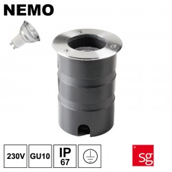 Encastré de sol pour ampoule GU10 230V - SG NEMO