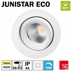 Spot encastré orientable blanc pour plafond - Luminaire étanche SG JUNISTAR