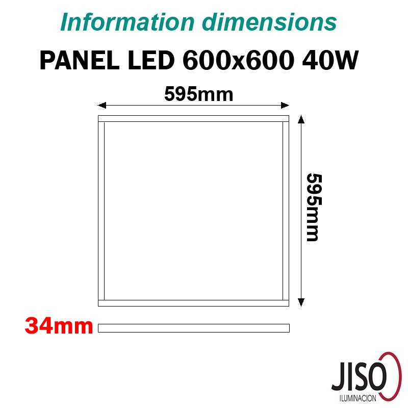 Dalle led 600x600 T° couleur sélectionnable 40w 3600 LM bord blanc