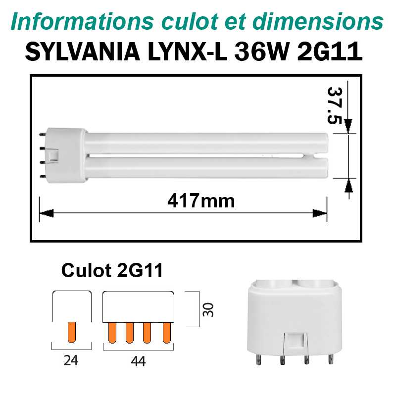 SYLVANIA 36W Lynx-L 2G11