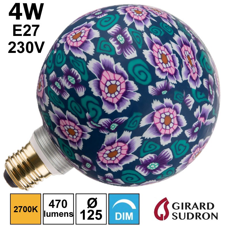 Ampoule déco globe psychédélique 4W E27 230V