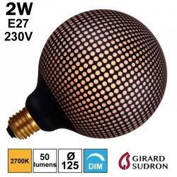 Ampoule Globe pointillés 6W E27 230V - GIRARD SUDRON 174114